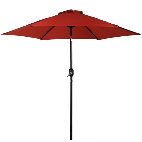 7 5 Aluminum Tilt Patio Umbrella Burnt Orange Sunnydaze Decor Target