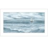 HomeRoots Three Sailboats White Framed Print Wall Art - 4 of 4
