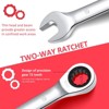14-Piece Wrench Set, Ratcheting Wrench Set, Metric 8-24mm, Fixed Head Ratcheting Combination Wrenchs, Chrome Vanadium Steel with Storage Bag - 4 of 4