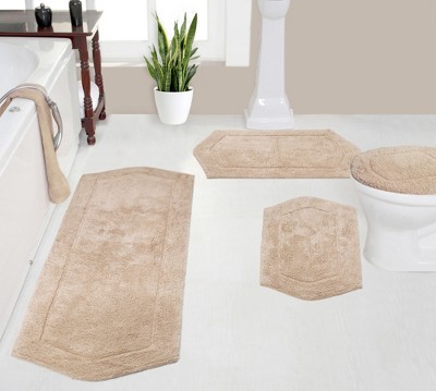 Waterford Collection Cotton Tufted Set of 4 Bath Rug Set - Home Weavers