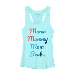 Women's Design By Humans Mother's Day Mama Mommy Mom Bruh By prsfashion Racerback Tank Top - 1 of 2