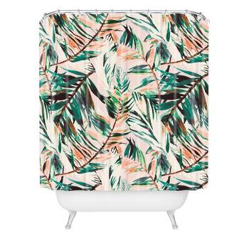 Marta Barragan Camarasa Tropical Leaf Desert Shower Curtain Green - Deny Designs