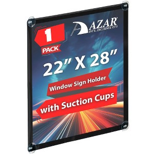 Azar Displays Black Window Sign Holder Frame with Suction Cups 22” x 28” - 1 of 4