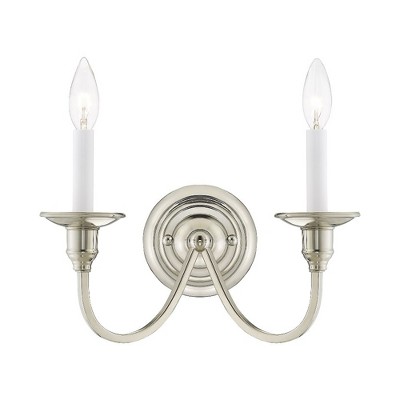 Livex Lighting Cranford 2 - Light Wall Light in  Polished Nickel