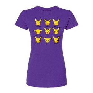 Women's - Pokémon - Moody Pikachu Fitted Graphic T-Shirt - 1 of 1