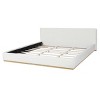 Modern Solid Wood Bed Frame with Headboard, Elegant Velvet Upholstered Platform Bed for Bedroom – The Pop Home - 3 of 4