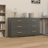 CIPACHO Modern Black 6-Drawer Dresser with Gold Handles Spacious Storage Chest for Bedroom Living Room Hallway Entryway - 3 of 4