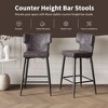 Kumasinova Counter Height Bar Stools Set of 2, Water-Resistant PU Leather Counter Stools with Metal Frame, Modern Upholstered Bar Chairs Dining Chairs - 3 of 4
