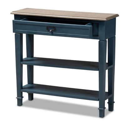 Blue Spruce Vintage Console Table with Storage - 32"x30"
