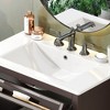 NicBex 30" Freestanding Vanity with Textured Glass Door, Compact Bathroom Vanity with Ceramic Sink, Equipped with Adjustable Shelf and Tip-Out Tray - 4 of 4