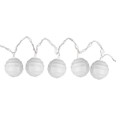 white globe lanterns