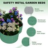 2Pcs Petal-Shaped Galvanized Raised Garden Bed, Open Base Metal Planter Box for Vegetables Flowers Herbs Outdoor Use - 4 of 4