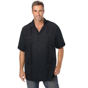 KingSize Short-Sleeve Guayabera Shirt - 1 of 4