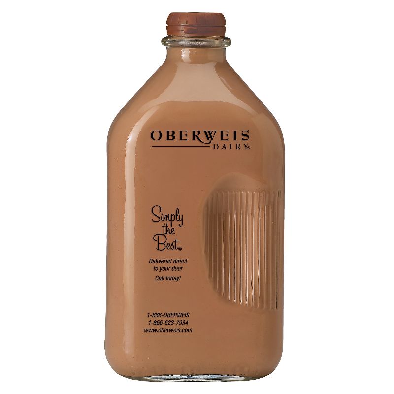 Oberweis Chocolate Milk - 0.5gal, 1 of 2