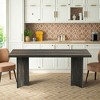 Lirago Kitchen Table with Large Tabletop Seats 4-6 Made of Engineered Wood for Dining Room/Office 31.5"D x 62.99"W x29.53"H Gray - 2 of 4