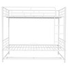 NicBex Full Over Full/Twin Over Twin Metal Bunk Bed with Guardrail,Loft Bed with Ladder and Shelf for Bedroom,Black/White - 2 of 4