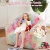 Bean Bag Chair Faux Fur Bean Bag Sofa with High-Density Foam Filling, Cozy Kids & Adult Lazy Chair with Armrests for Living Room - 4 of 4