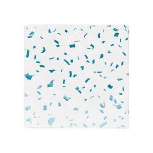 30ct Holographic Lunch Napkins Aqua - Spritz™ - 1 of 3