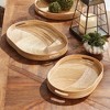 Plum & Post Jelani Cane Oval Decorative Trays Set of 2 - 3 of 4