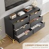 homfan Dresser for Bedroom, 6 Drawer Dresser with Metal Legs, Modern Dressers Chest Organizer with Wide Storage, Wood Chest of Drawers - 4 of 4