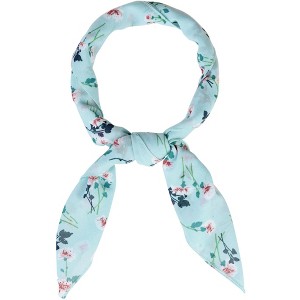 INSPIRE CHIC Women's Chiffon Scarves Floral Print Square Neckerchief 25.6" X 25.6" - 1 of 4