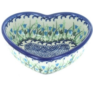 Blue Rose Polish Pottery 175 Vena Heart Bowl - 1 of 1