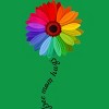 Adult Design By Humans Free Mom Hugs Pride Rainbow Sunflower By Avocato T-Shirt - 2 of 2
