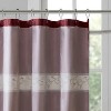 LunaLulinlk Faux Silk Embroidered Floral Shower Curtain - 3 of 4