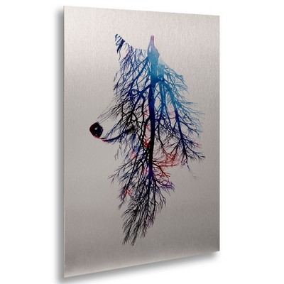 Trademark Fine Art - Robert Farkas 'My Roots' Floating Brushed Aluminum Art