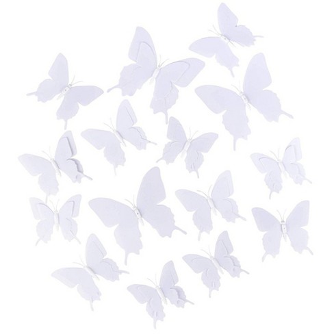 Download Juvale 36 Pack White Plastic Unfinished 3d Butterflies For Crafting Decor 3 Sizes Target