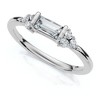 Pompeii3 Emerald Diamond Stackable Wedding Ring Women Anniversary Band 14k Gold Lab Created - 2 of 4