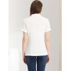 INSPIRE CHIC Women's Notch Lapel Collar One Button Office Formal Short Sleeve Blazer - 4 of 4