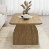 Okak Mid Century Wooden 2-Tier Storage Coffee Table with Open Shelf,Modern Design Center Table for Living Room,Bedroom - 3 of 4