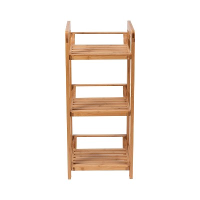 Organize It All Bamboo 3-Tier Freestanding Bathroom Shelf (12-in x 27.75-in  x 12-in) in the Bathroom Shelves department at