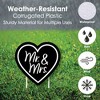 Big Dot of Happiness Black and White Mr. and Mrs. - Yard Sign and Outdoor Lawn Decorations - Wedding Congratulations Yard Signs - Set of 8 - 3 of 4