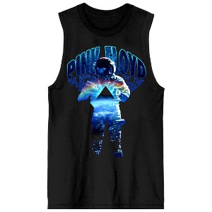 Pink Floyd Dark Side Of The Moon Astronaut Crew Neck Sleeveless Men's Black Tank Top - 1 of 2