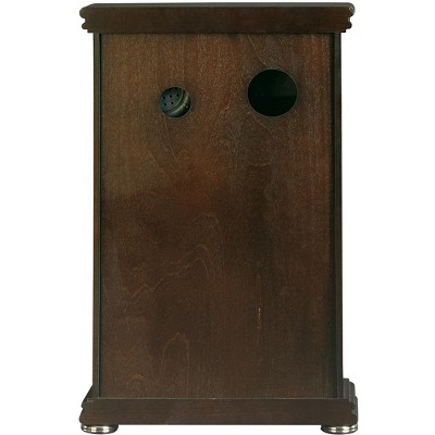 Espresso Brown Quartz Mantel Clock with Chimes
