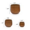 Set of 3 Modern Round Ceramic Planter Pots with Drainage Hole, Matte Ceramic Flower Pots for Windowsills, Patio, or Garden–The Pop Home - 4 of 4