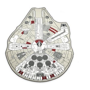 Ukonic Star Wars Millennium Falcon Medium Indoor Area Rug | 59 x 79 Inches - 1 of 4