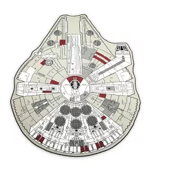 Ukonic Star Wars Millennium Falcon Medium Area Rug | 59 x 79 Inches