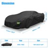 Unique Bargains Waterproof Outdoor Full Car Cover for Chevrolet Corvette C3 1968-1982 Black 1 Pc - 4 of 4