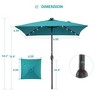 Sonkuki 6.5 FT LED Square Outdoor Patio Umbrella Market Table Umbrella - 3 of 4