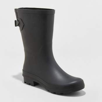 Comfortview Wide Width Uma Rain Boot Women's Winter Chelsea Boots - 11 W,  Black : Target