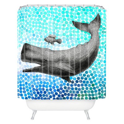 New Friends 3 Shower Curtain Aqua - Deny Designs
