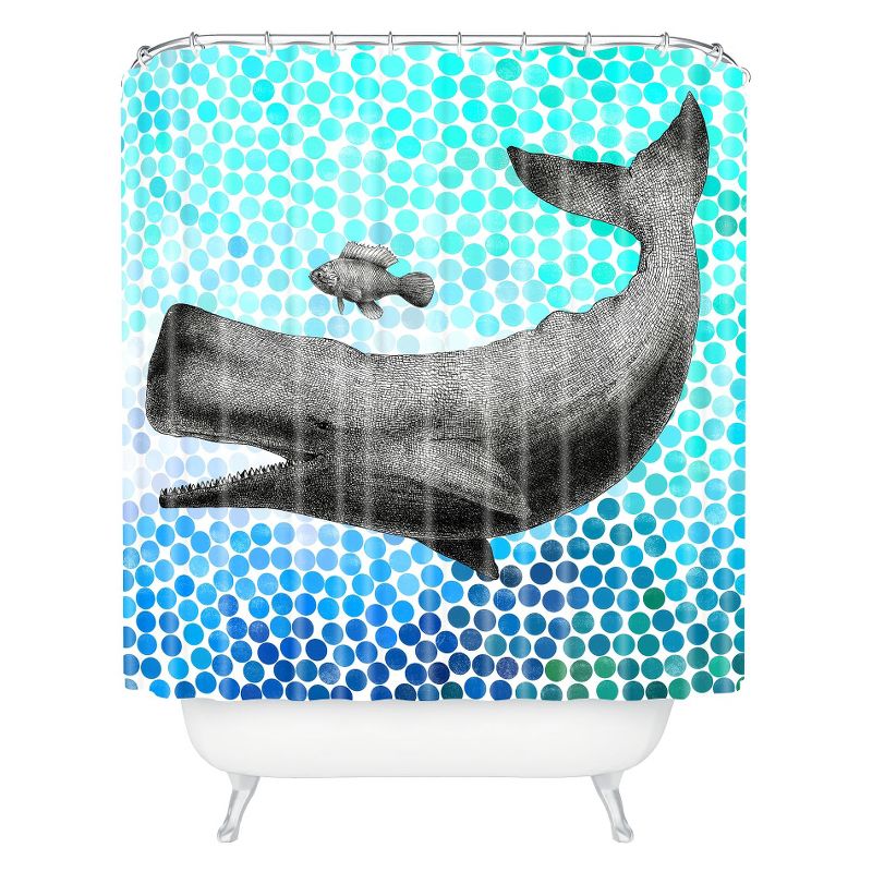 New Friends 3 Shower Curtain Aqua - Deny Designs, 1 of 6