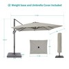 11.5x9ft Cantilever Patio Umbrella with 270g Fade-Resistant Fabric, - 3 of 4