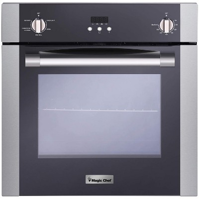 Magic Chef MCSWOE24S 2.2 Cubic Foot Built In Programmable Wall Convection Oven, Stainless Steel