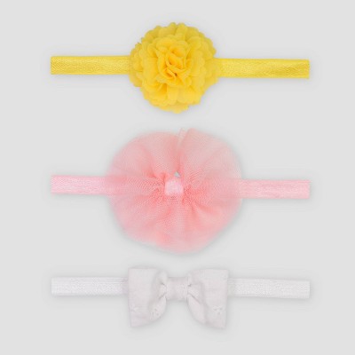 Image of Baby Girls' 3pk Bow Headwrap - Just One You® made by carter's 0-12M