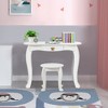 Costway Kids Makeup Dressing Table Chair Set Princess Vanity & Tri-folding Mirror - 3 of 4
