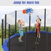 Whisen 16FT Round Trampoline for Kids, Safety Net, Basketball Hoop & Ladder, Easy Assembly Outdoor Play - Blue - 2 of 4